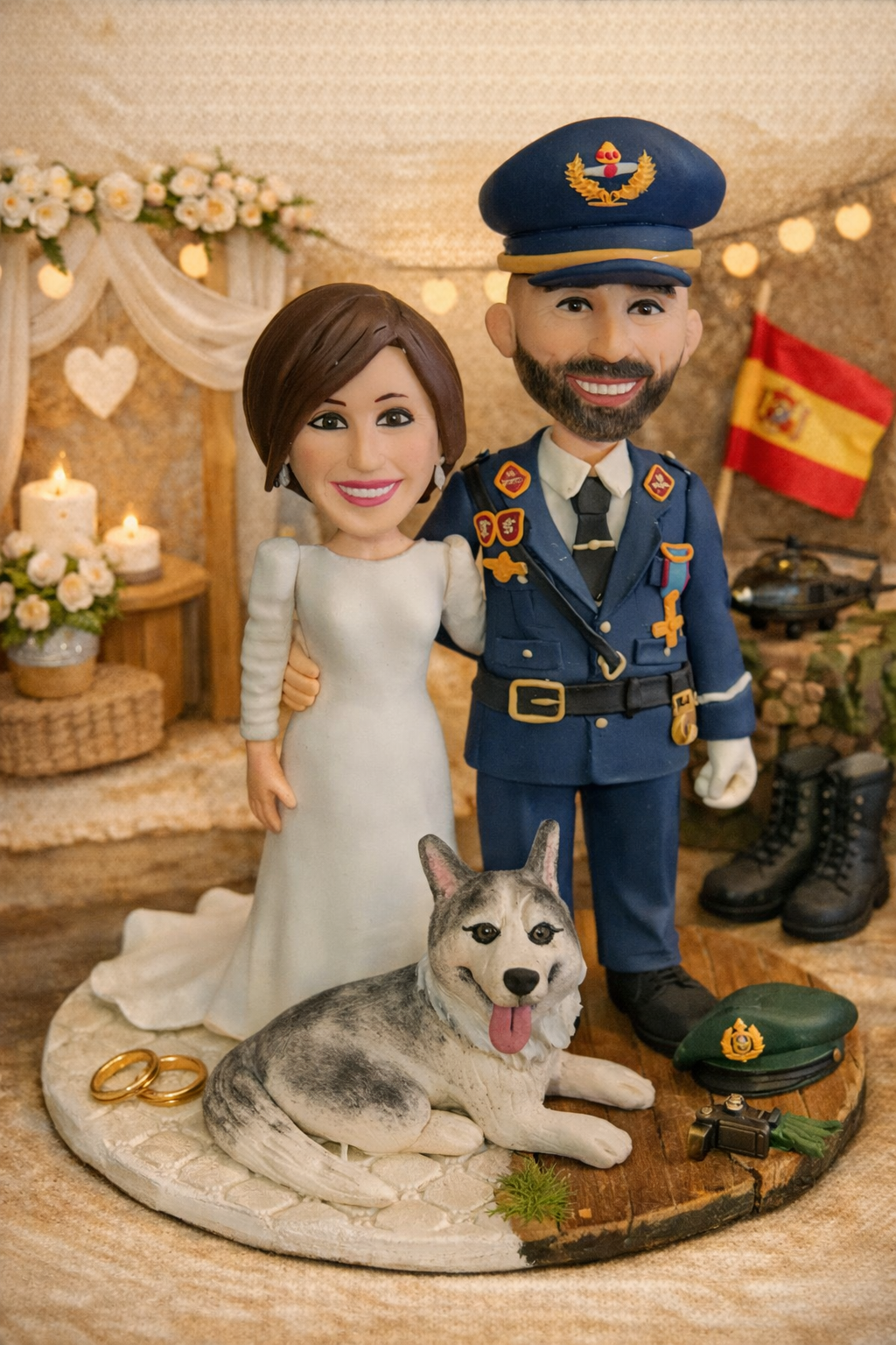 Figura personalizada boda militar