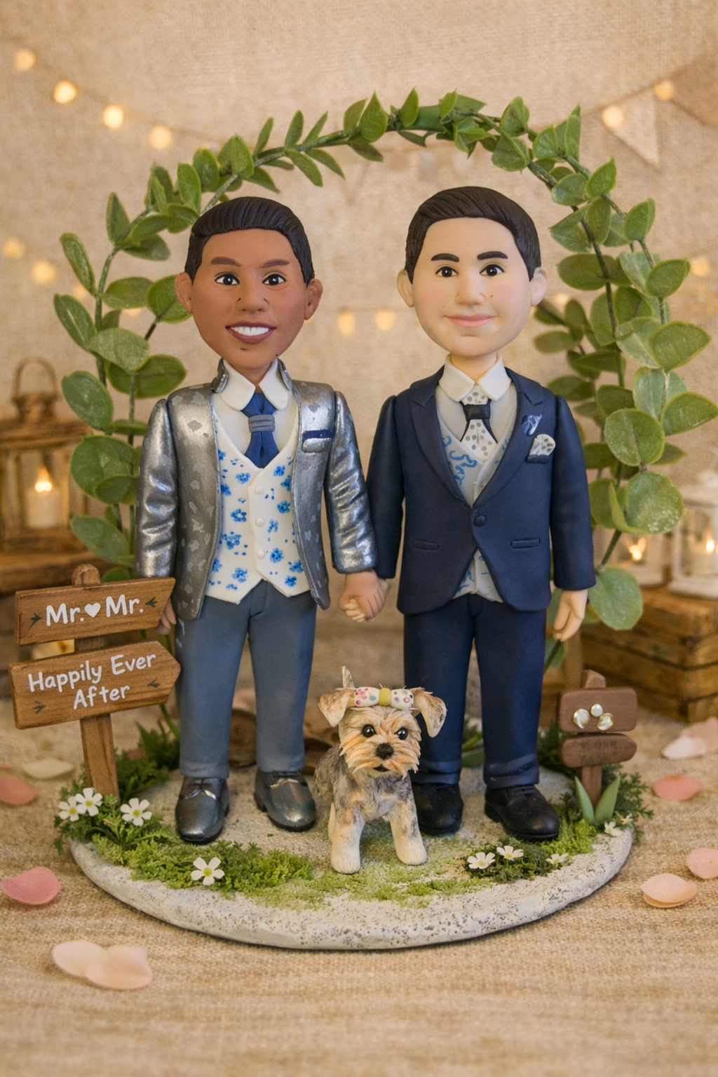 Figura personalizada pareja con arco