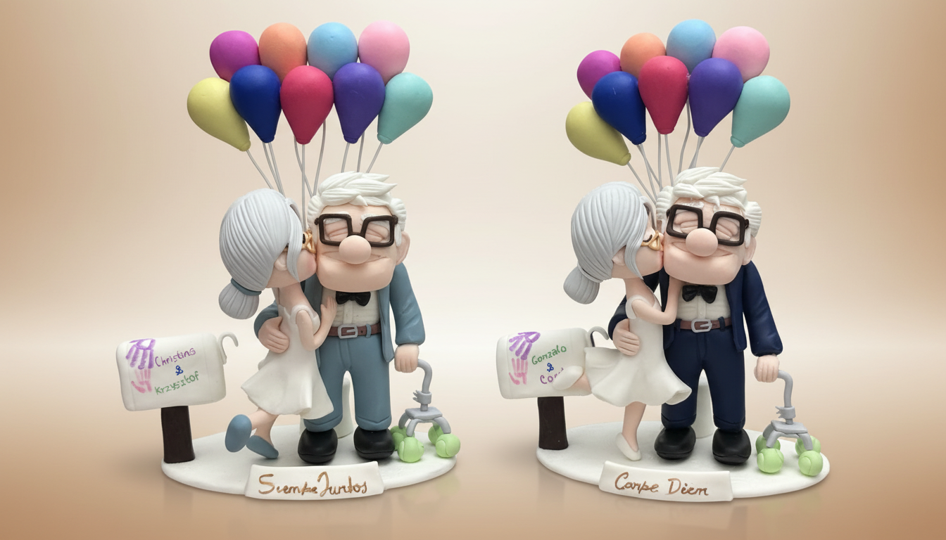 Ejemplo de Figura UP personalizada con buzón y globos