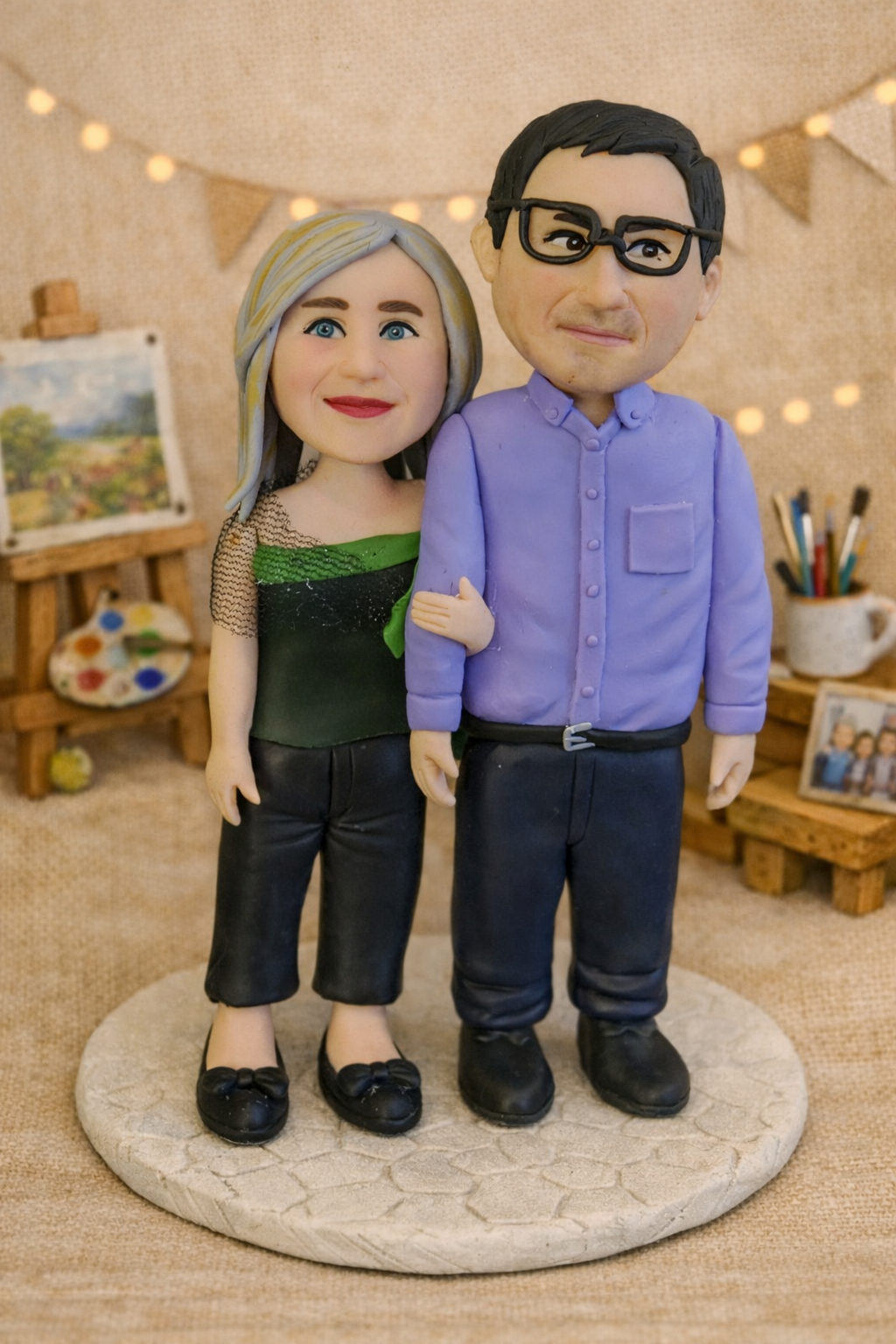 Figura personalizada aniversario 50 años pareja regalo original bodas de oro